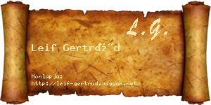 Leif Gertrúd névjegykártya